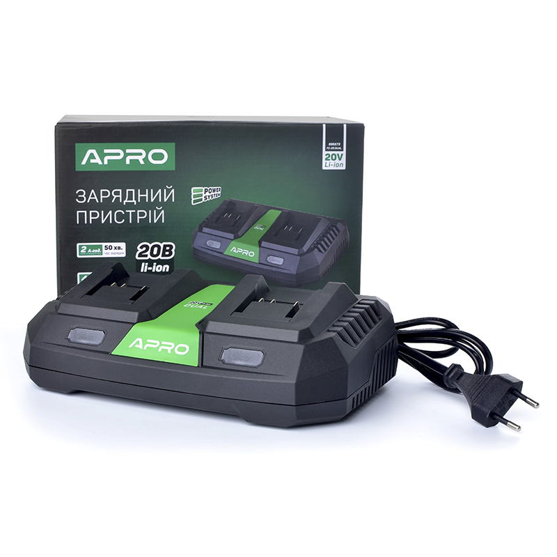 Подвійний зарядний пристрій APRO FC20 Dual 20В, 3А - Зображення 2