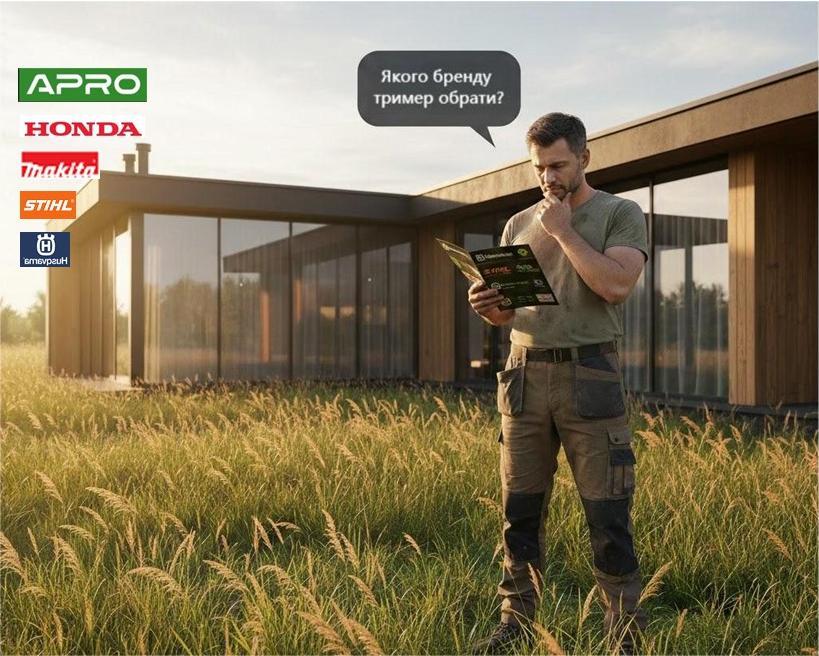 Порівняння популярних брендів бензинових тримерів: Stihl, Husqvarna, Makita, Honda та APRO — що обрати у 2026 році