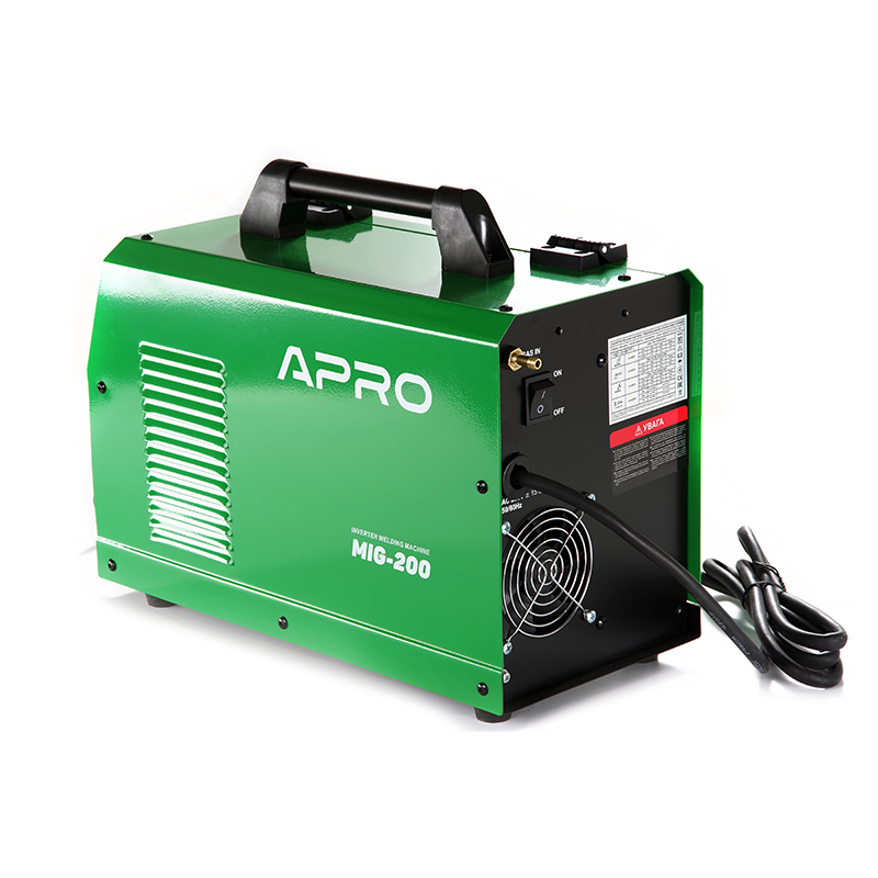 Зварювальний напівавтомат інверторний APRO MIG-200, 20-200А, ел.5мм, пр.0.8-1мм 5кг 2.5+1.5+3м - Зображення 6
