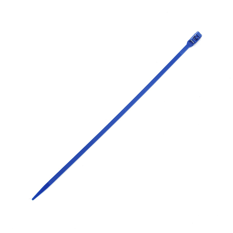 Стяжка кабельна з низьким профілем замку 8x400 синій (100шт) APRO - Зображення 5
