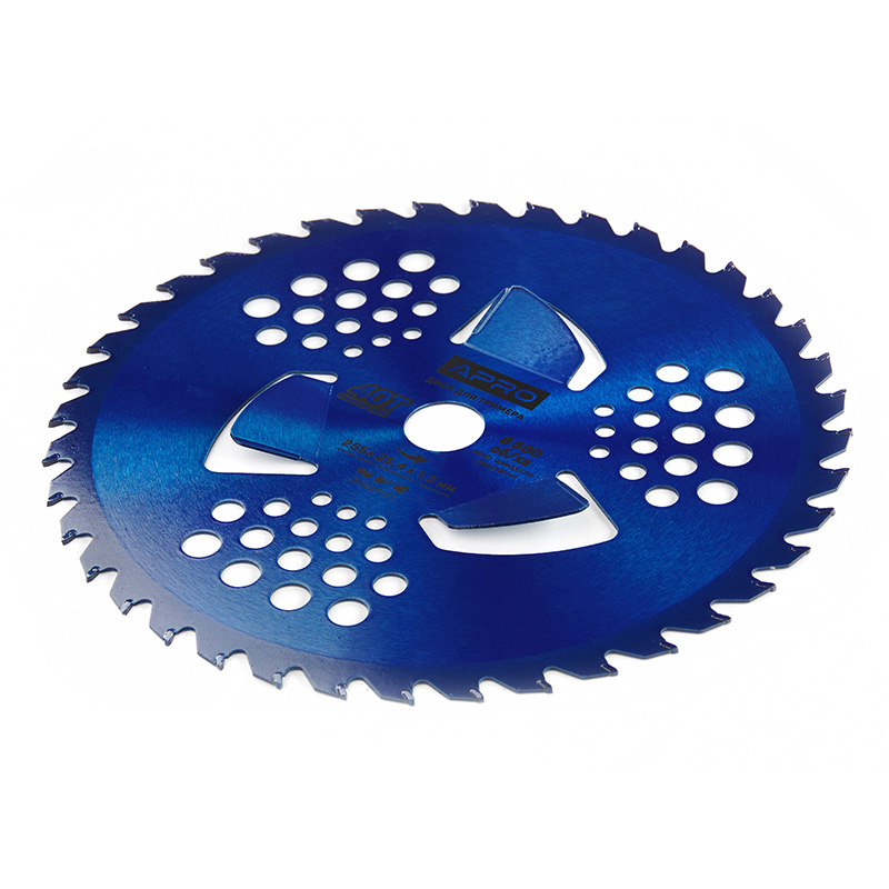 Диск для триммера с твердосплавными напайками 40Т 3 лепестки (для кустов) APRO