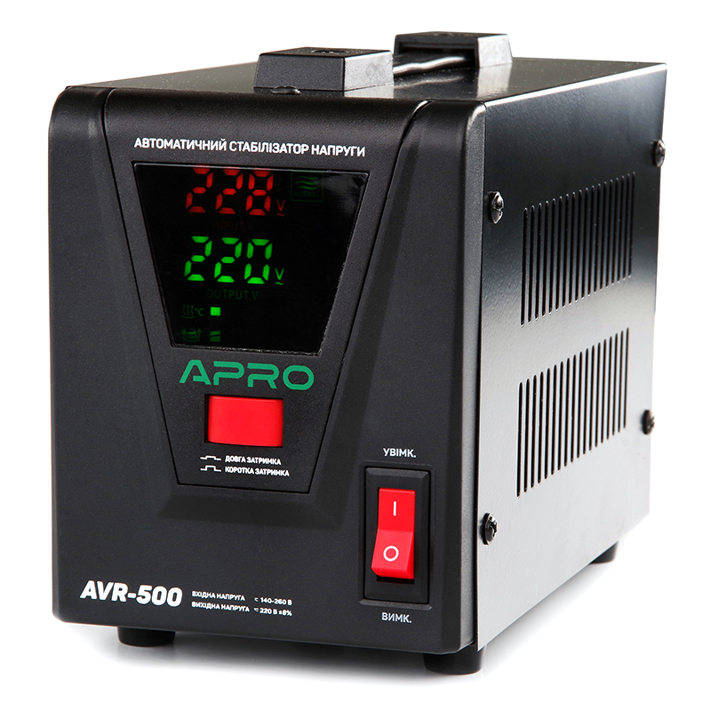 Стабілізатор напруги релейний AVR-500, 400Вт APRO - Зображення 2