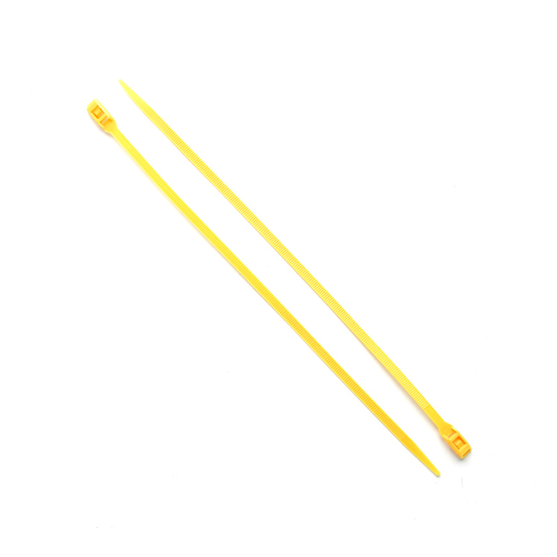 Стяжка кабельна з низьким профілем замку 8x400 жовтий (100шт) APRO - Зображення 3