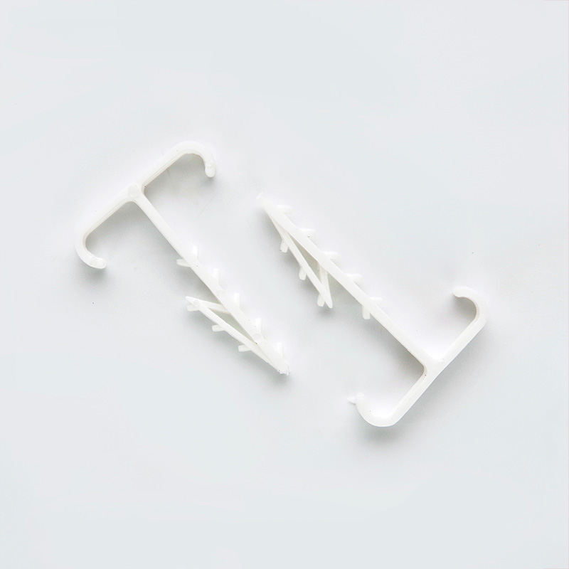 Дюбель-ялинка подвійна (12х5) для пласких дротів білий (пач 100шт) APRO - Зображення 3