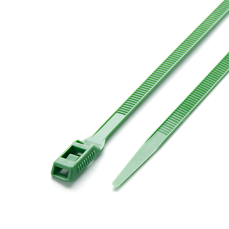 Стяжка кабельна з низьким профілем замку 8x400 зелений (100шт) APRO - Зображення 2