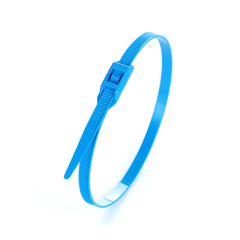 Стяжка кабельна з низьким профілем замку 8x400 блакитний (100шт) APRO - Зображення 4
