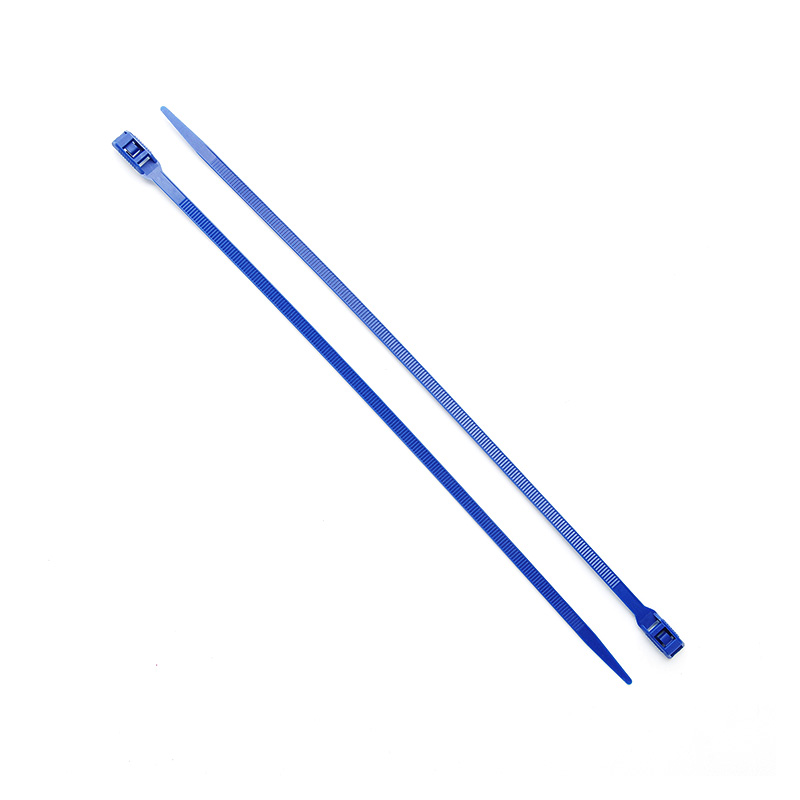 Стяжка кабельна з низьким профілем замку 8x400 синій (100шт) APRO - Зображення 6