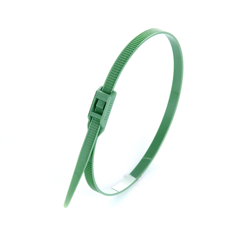 Стяжка кабельна з низьким профілем замку 8x400 зелений (100шт) APRO - Зображення 5