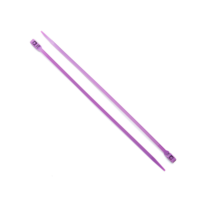 Стяжка кабельна з низьким профілем замку 8x400 фіолетовий (100шт) APRO - Зображення 3
