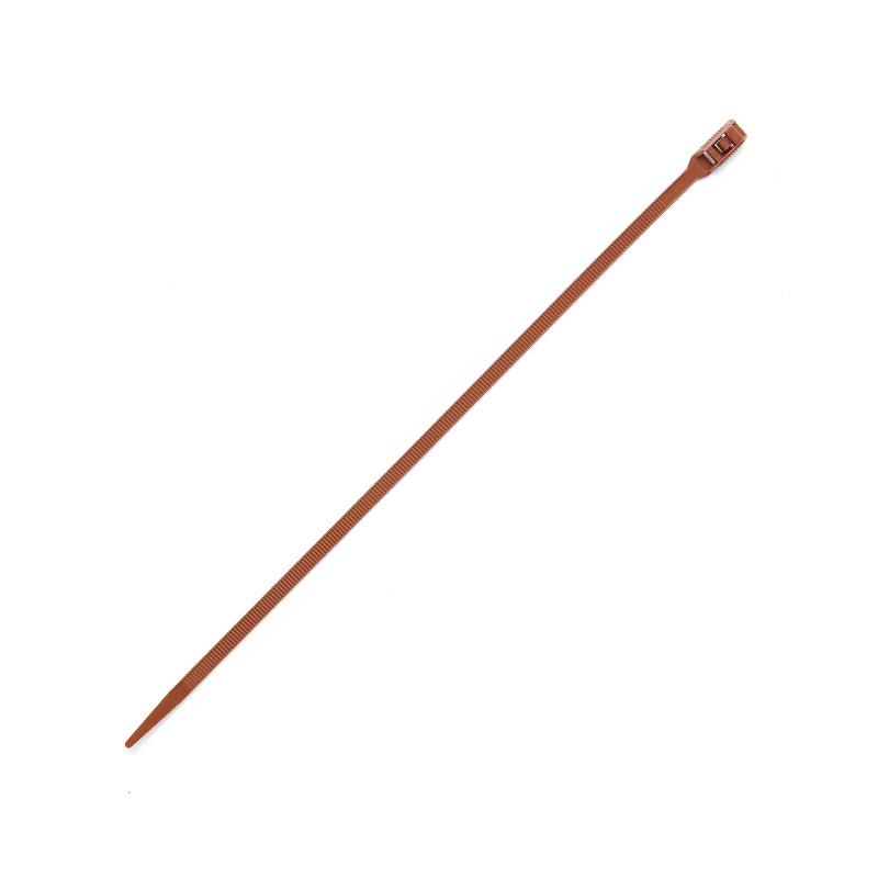 Стяжка кабельна з низьким профілем замку 8x400 світло-коричневий (100шт) APRO - Зображення 4
