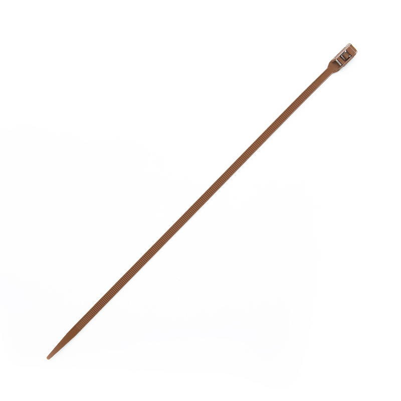 Стяжка кабельна з низьким профілем замку 8x400 коричневий (100шт) APRO - Зображення 3