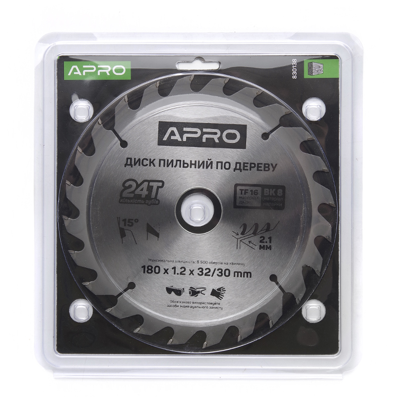 Диск пильный по дереву 180х32(30)х24Т APRO