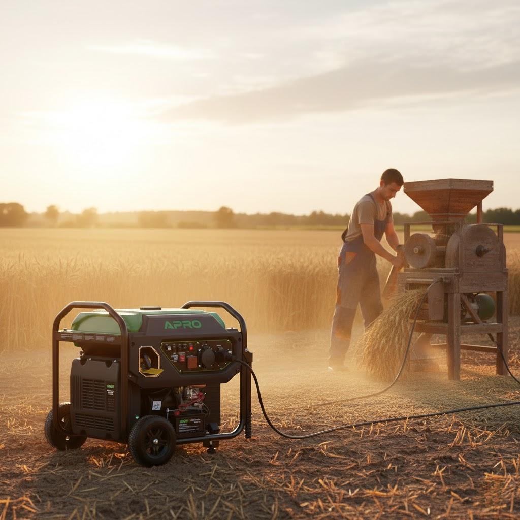 Розетки и панель управления генератора APRO IG-76E