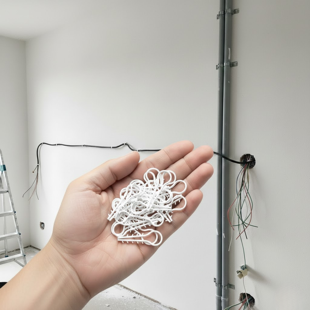 Дюбель-ялинка APRO Ø16 білий для круглого кабелю