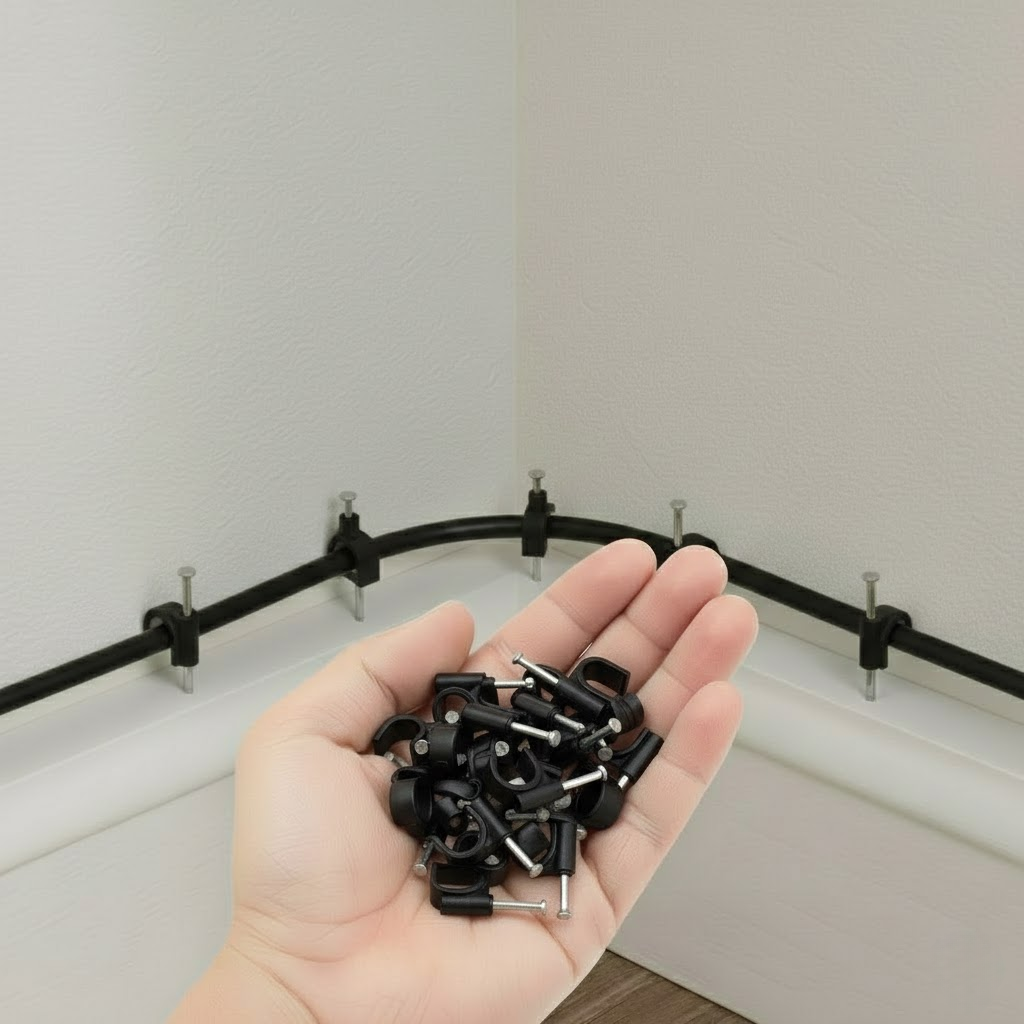 Кабельна кліпса кругла 5 мм чорна APRO