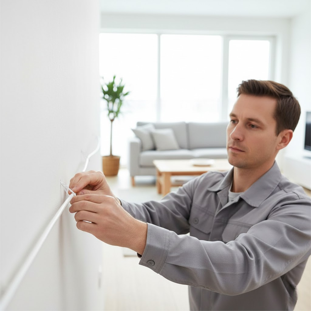 Дюбель-ёлочка Ø6 для круглых проводов белый APRO