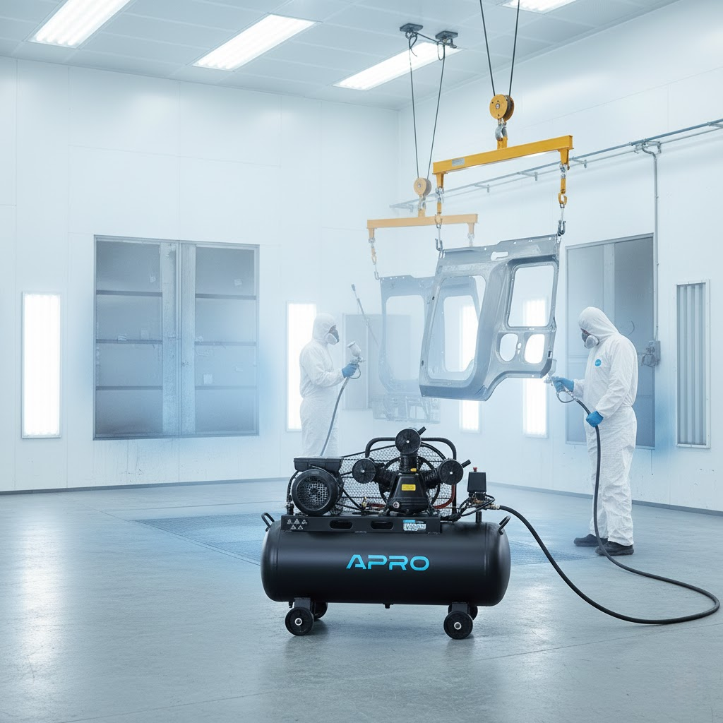 мощный трехцилиндровый компрессор для профессионального использования