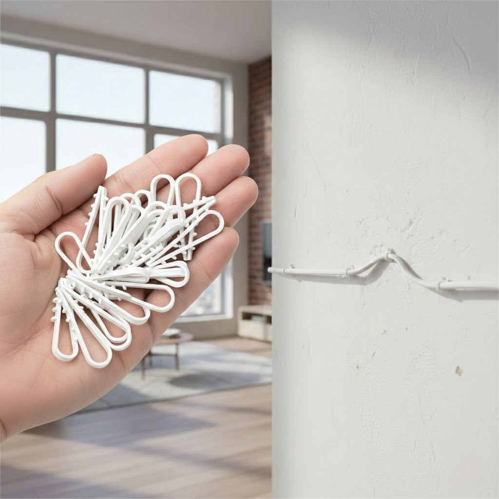 Дюбель-ёлочка APRO Ø6 белый для круглых проводов