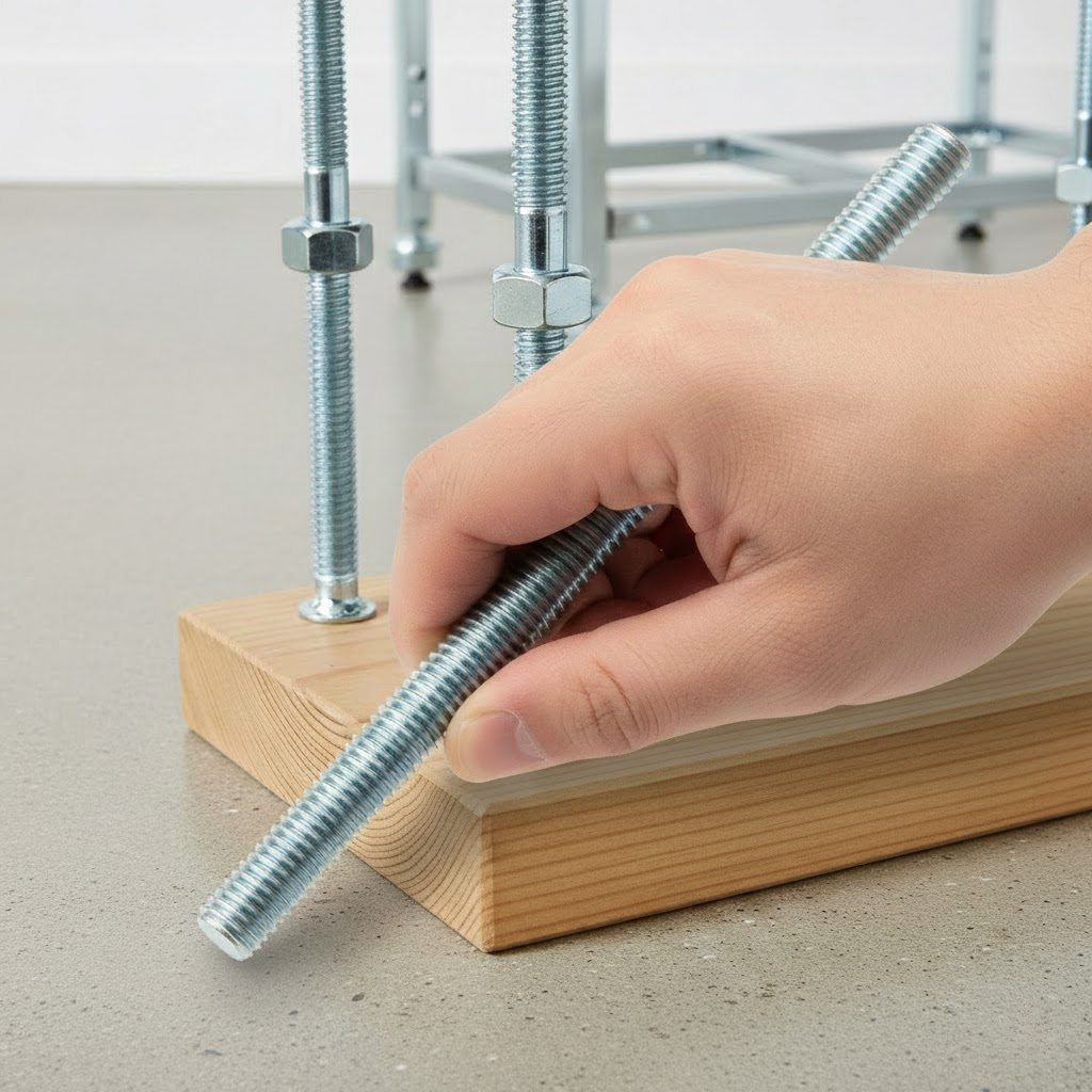 Стержень метрический DIN 975 М8x1000 кл. 5.8 APRO белый цинк