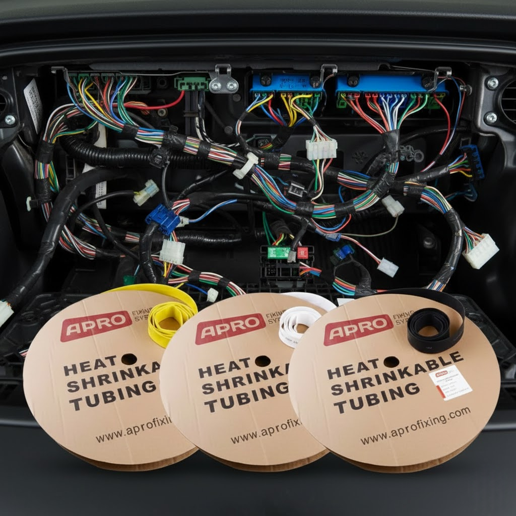 Термоусаджувальна трубка 20мм жовта 100м APRO