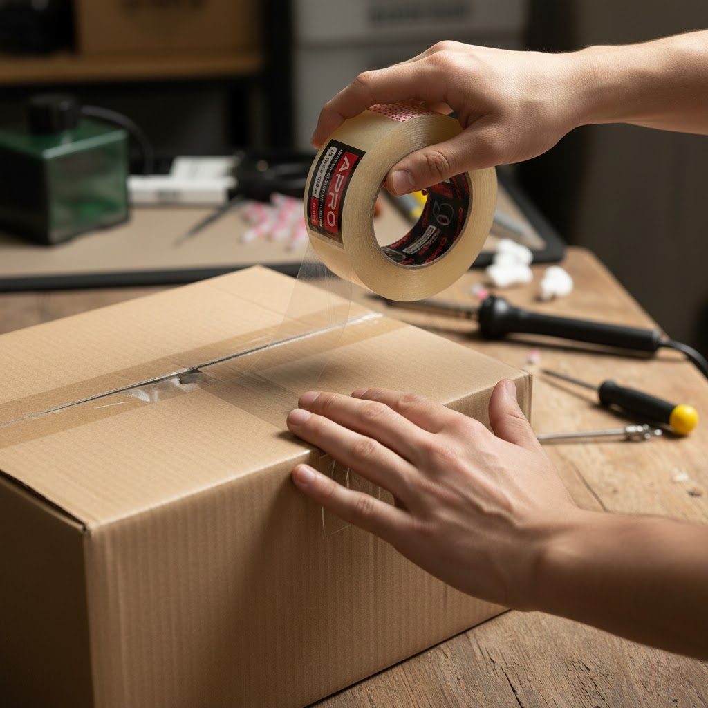 Лента клейкая упаковочная 38мкм 45мм 300м APRO