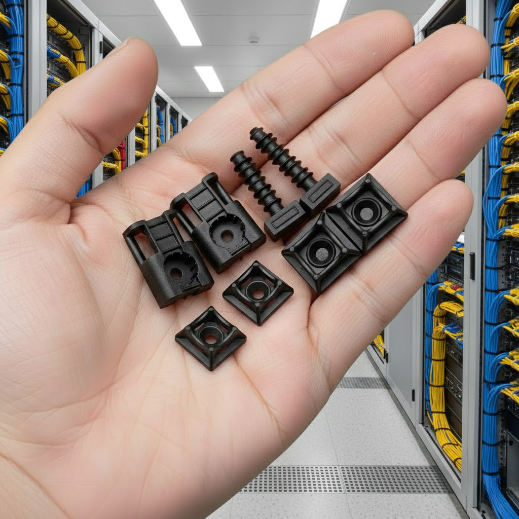 Майданчик універсальний APRO 20x20 мм для кабельних стяжок чорний