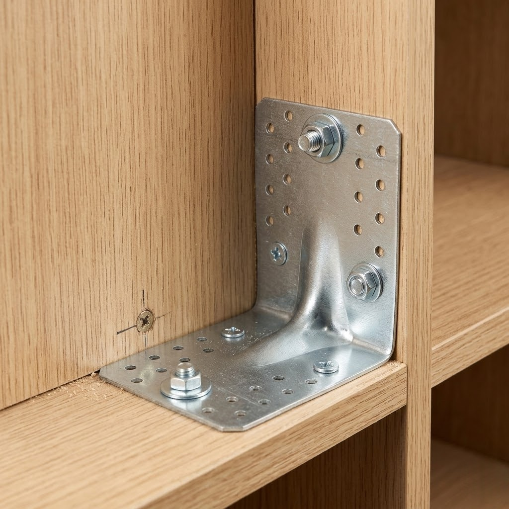 Уголок универсальный с усилённым ребром APRO 90x90x65x2.0 мм оцинкованный
