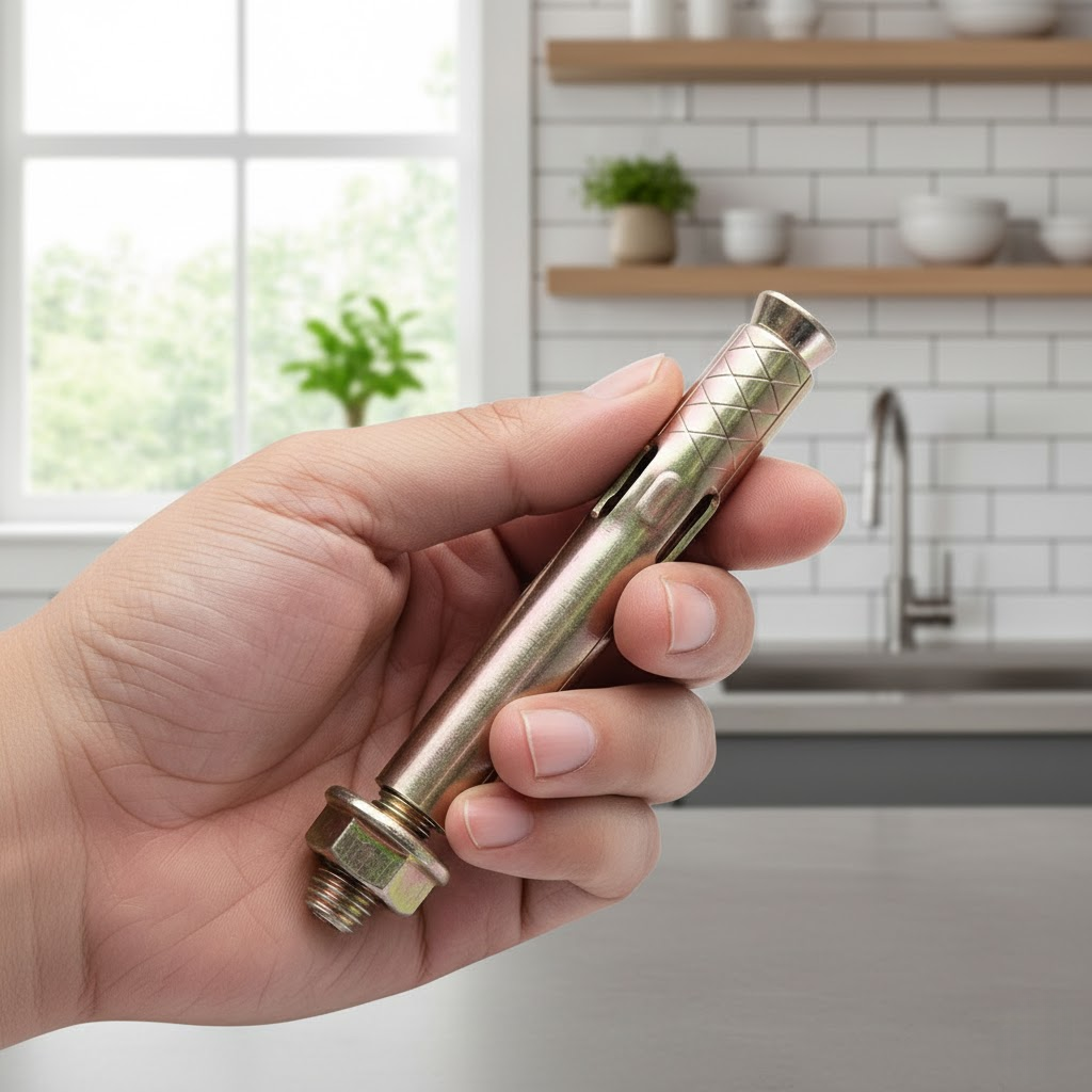 Анкер с кожухом и гайкой APRO M10 12×120 жёлтый цинк, ящик 150 шт