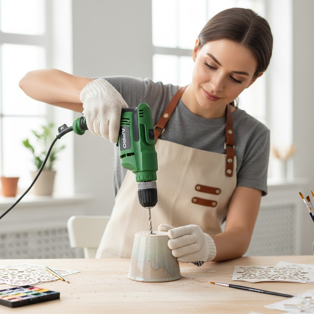 компактная и универсальная дрель APRO 550 К