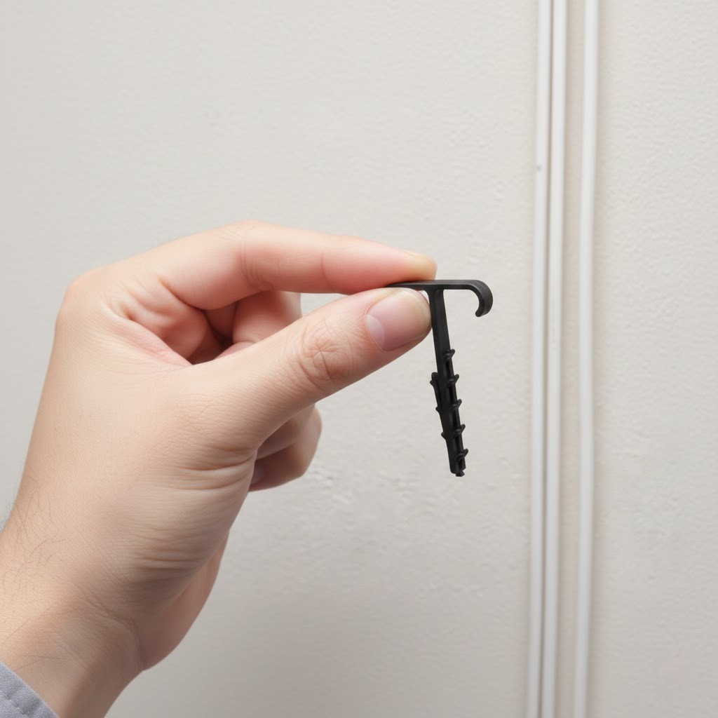 Дюбель-ялинка подвійна 12x5 для пласких дротів чорний APRO