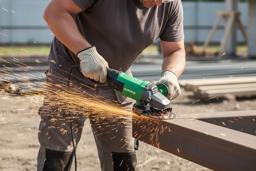 машина шліфувальна кутова 230/2300 ПРМ (болгарка) APRO – потужність і комфорт у кожній русі