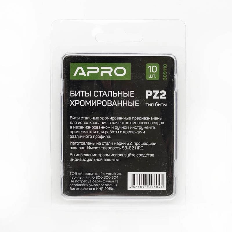 Біта РZ2*25мм хром (10шт/уп) APRO - Зображення 6
