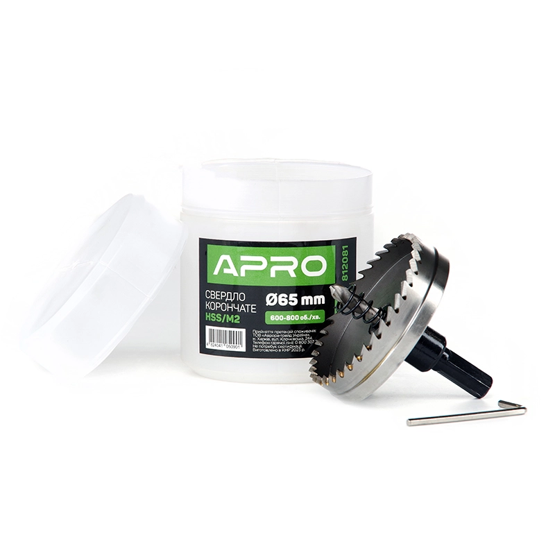 Сверло корончатое HSS/М2 Ø65мм APRO