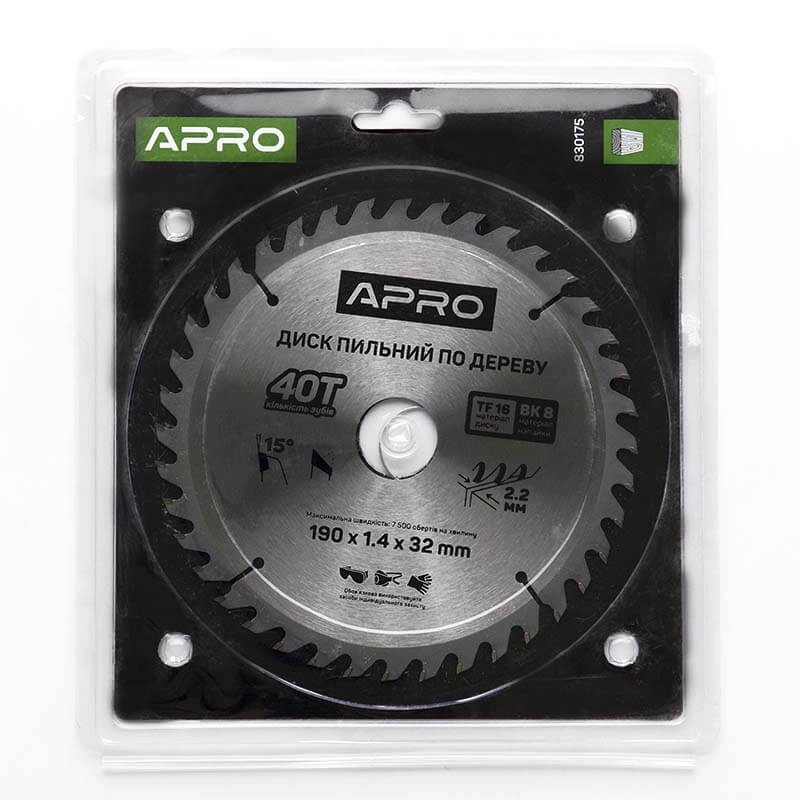 Диск пиловий до дерева 190х32х40T APRO - Зображення 5