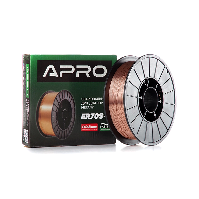Сварочная проволока ER70S-6 0,8мм 5кг п.б. APRO - Изображение 3