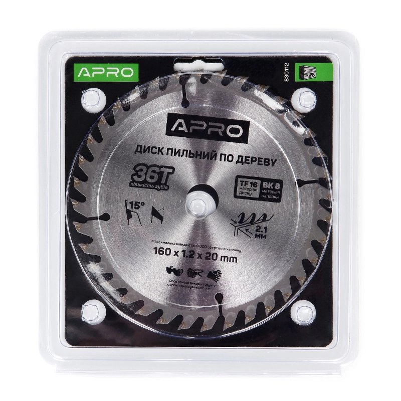 Диск пильный по дереву 160х20х36Т APRO
