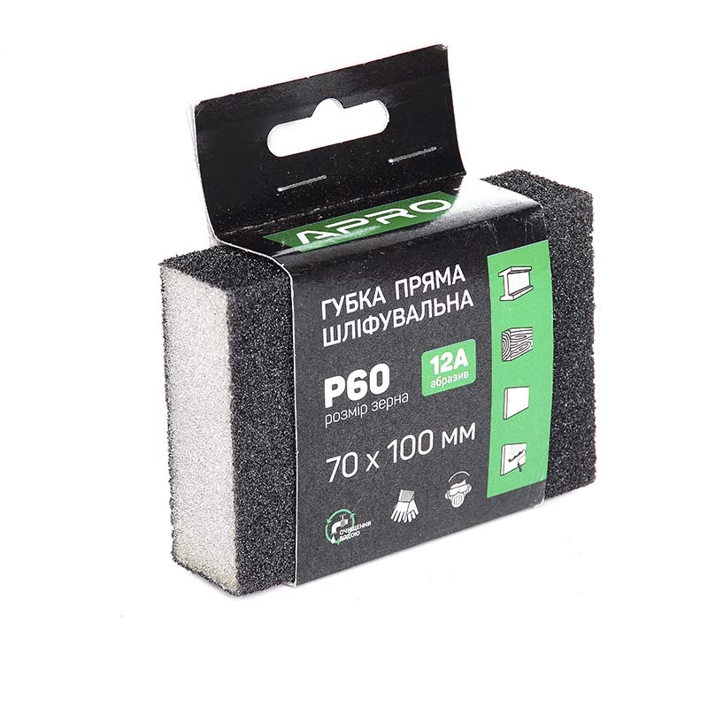 Губка шлифовальная APRO четырехсторонняя прямая P60 - Изображение 2