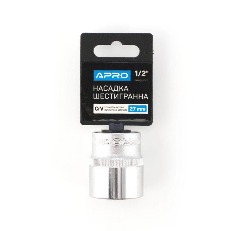 Насадка шестигранна CrV 1/2 27мм APRO