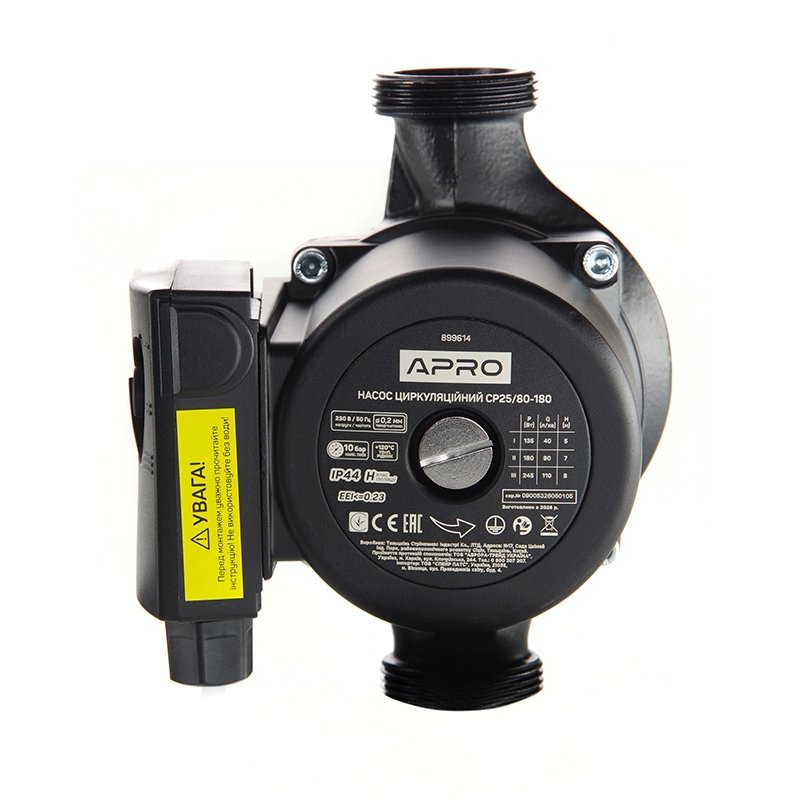 Насос циркуляционный CP25/80-180, 245Вт, 110л/мин, 180мм, Ø1 1/2'' + гайки 1'' APRO