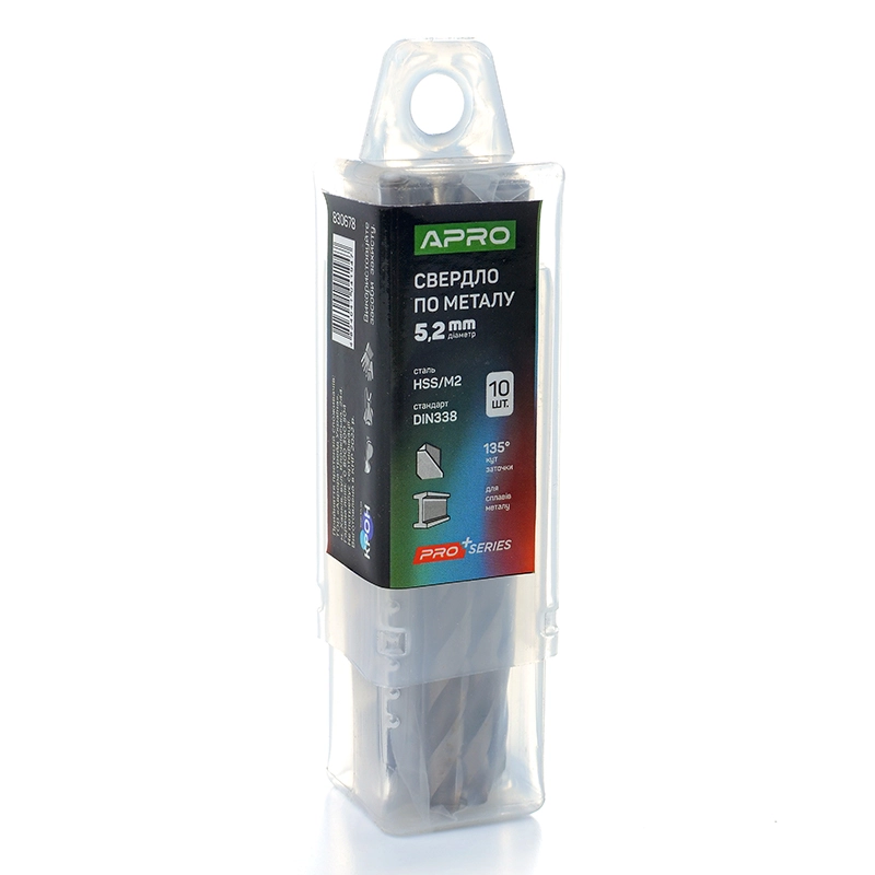 Сверло по металлу HSS/M2 (6542) Ø5,2мм (тубус, кратно 10шт) PRO APRO - Изображение 2
