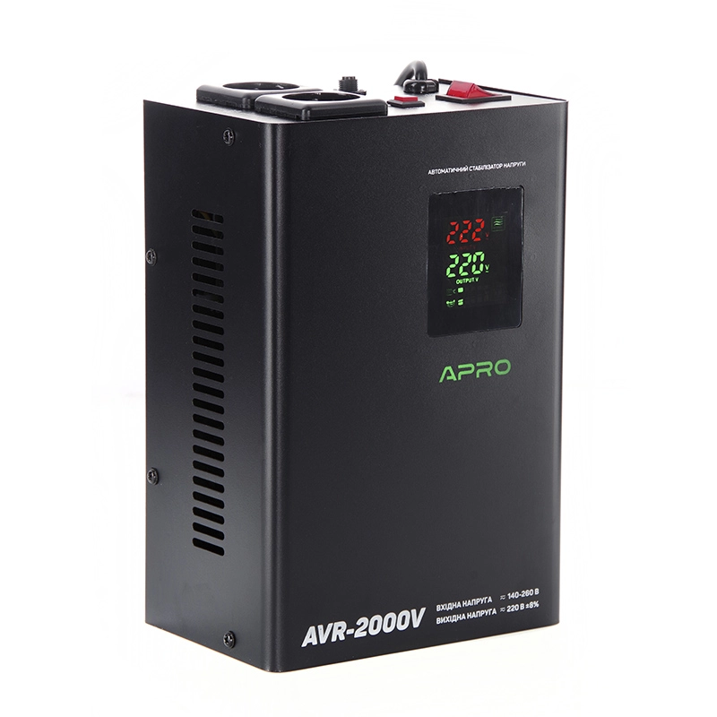 Стабілізатор напруги релейний AVR-2000V (підвісний) APRO - Зображення 2