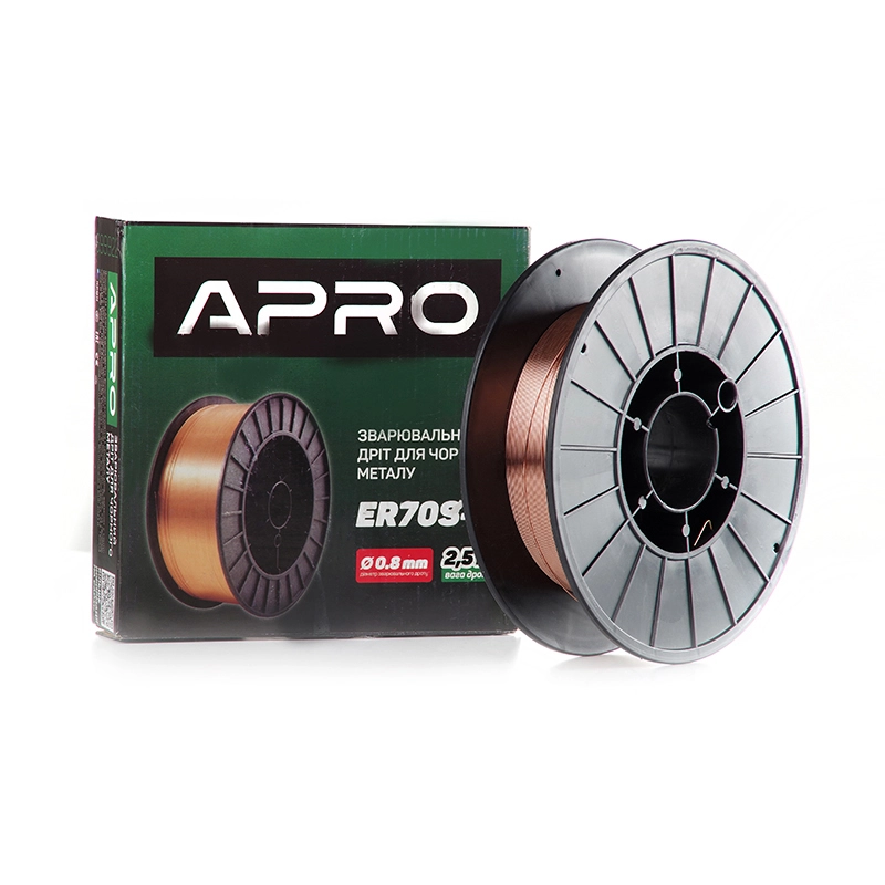 Сварочная проволока ER70S-6 0,8мм 2,5кг п.б. APRO - Изображение 4