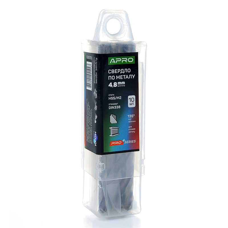 Сверло по металлу HSS/M2 (6542) Ø4,8мм (тубус, кратно 10шт) PRO APRO - Изображение 2