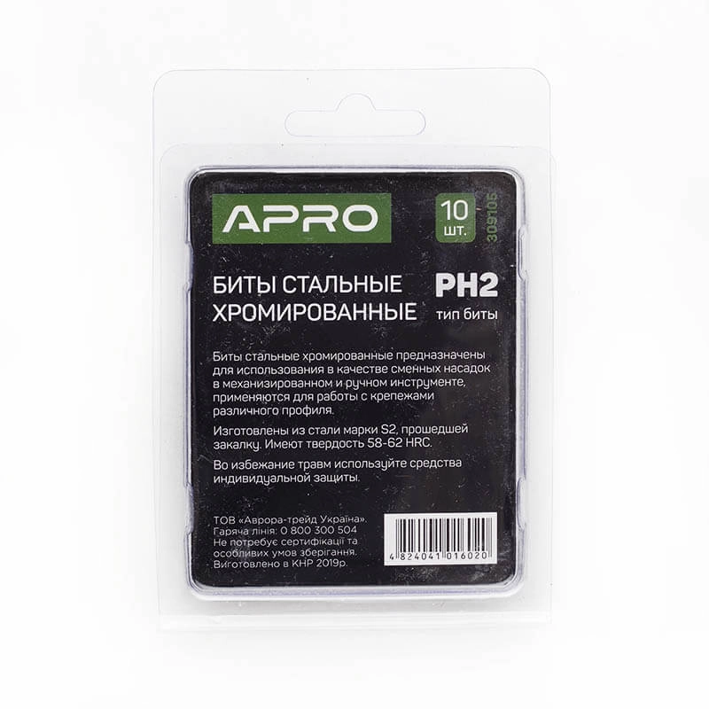 Біта РH2*25мм хром (10шт/уп) APRO - Зображення 6