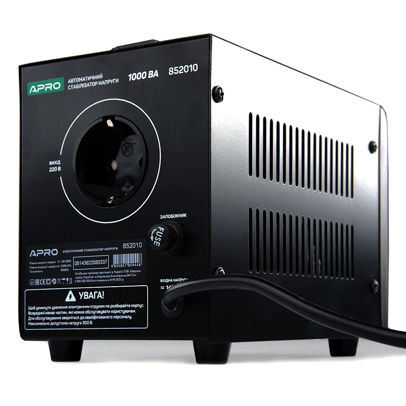 Стабілізатор напруги релейний AVR-1000, 800Вт APRO - Зображення 5