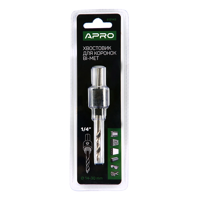 Хвостовик для коронок Bi-Met 1/4'' Ø14-30мм APRO - Изображение 2