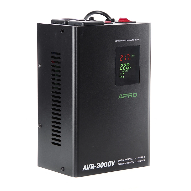 Стабілізатор напруги релейний AVR-3000V (підвісний) APRO - Зображення 2