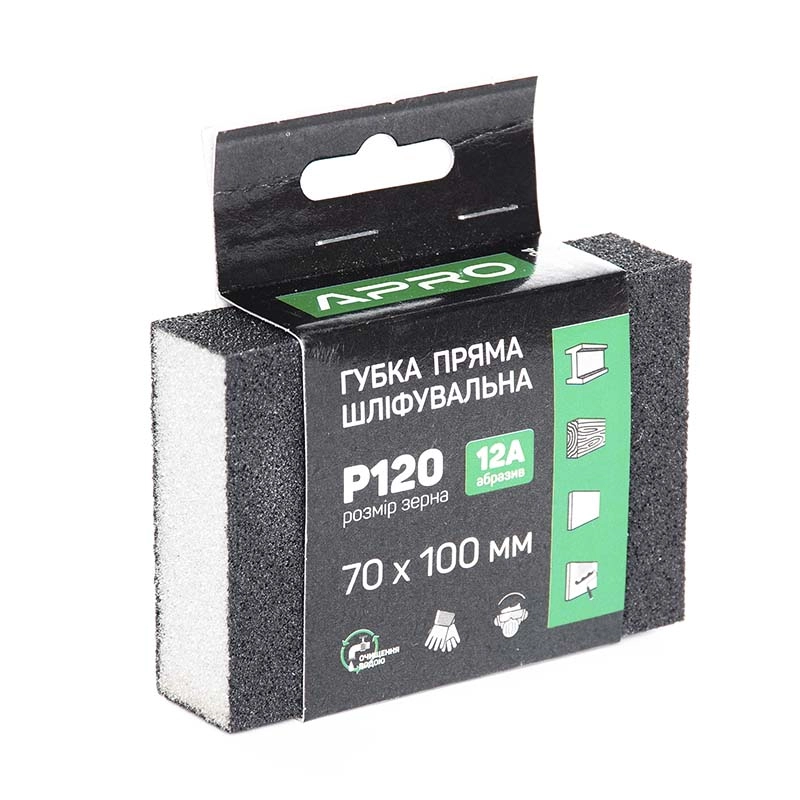 Губка шлифовальная APRO четырехсторонняя прямая P120 - Изображение 2