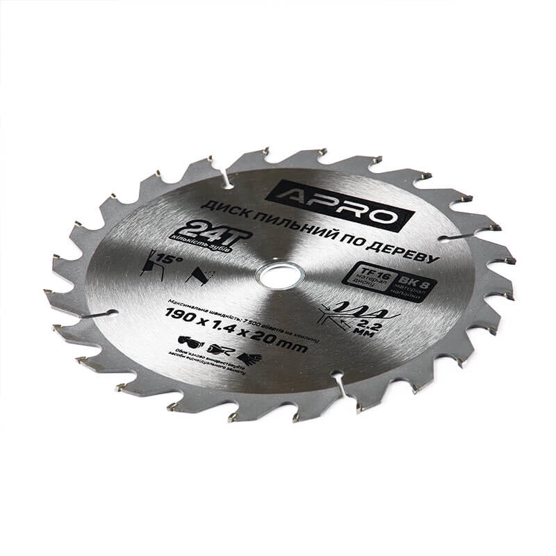 Диск пиловий до дерева 190х20х24T APRO - Зображення 2
