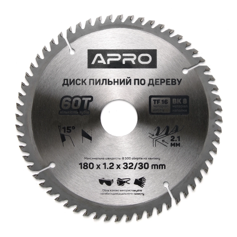 Диск пильний по дереву 180х32(30)х60Т APRO